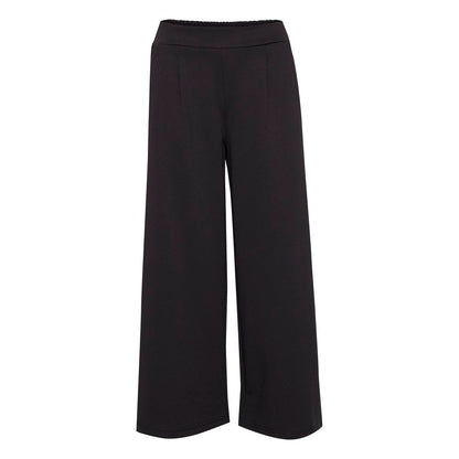 ICHI Black Recycled Polyester Flared Pants ICHI