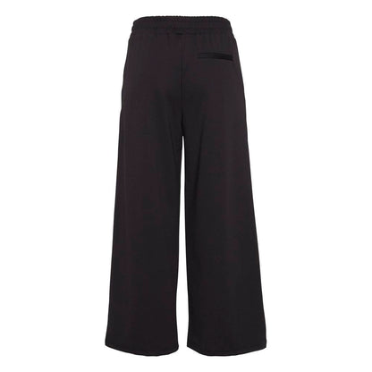 ICHI Black Recycled Polyester Flared Pants ICHI