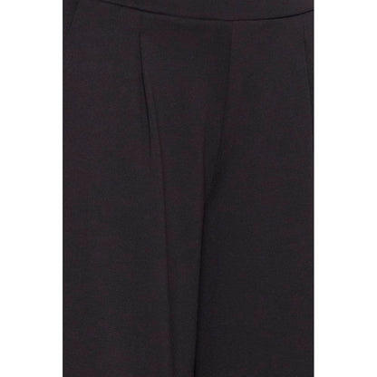 ICHI Black Recycled Polyester Flared Pants ICHI