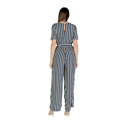 ICHI Blue Viscose Jumpsuit ICHI