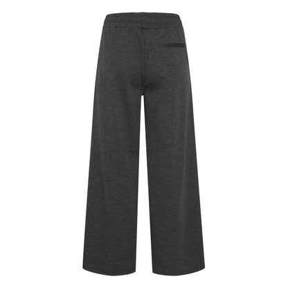 ICHI Gray Recycled Polyester Flared Pants ICHI