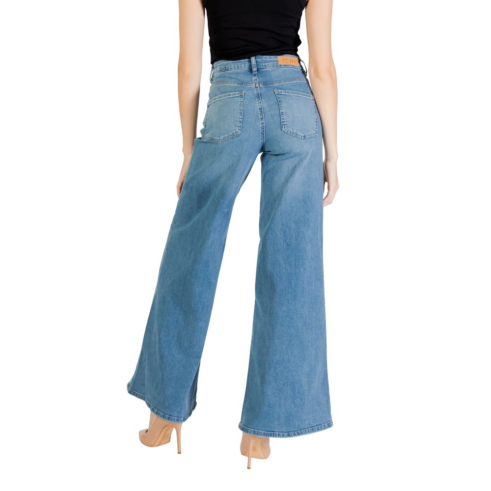 ICHI Light Blue Cotton Bootcut Jeans ICHI
