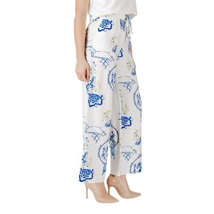 ICHI White Viscose Pant ICHI