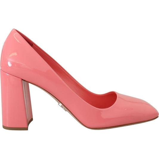 Elegant Square Toe Pink Heels Prada