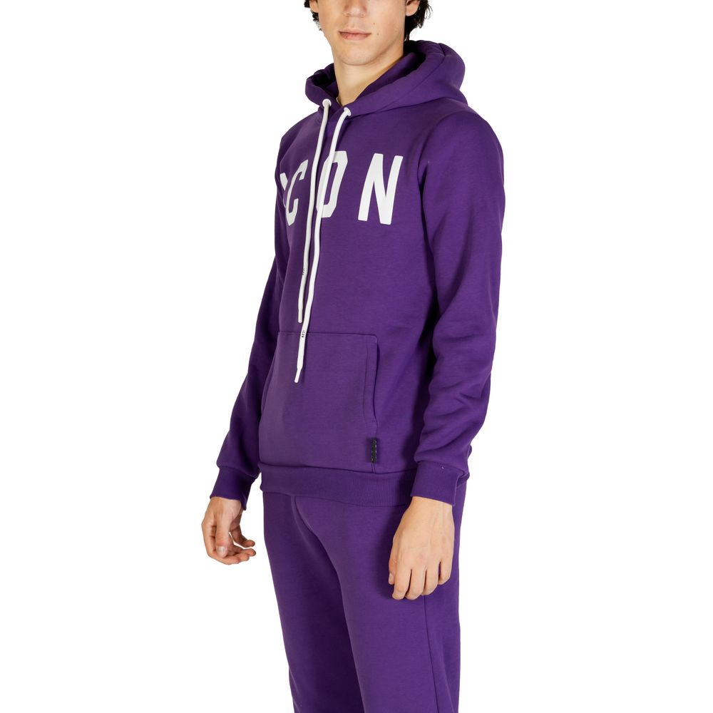 Icon Purple Cotton Hoodie