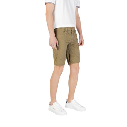 Jeckerson Green Cotton Bermuda Shorts Jeckerson