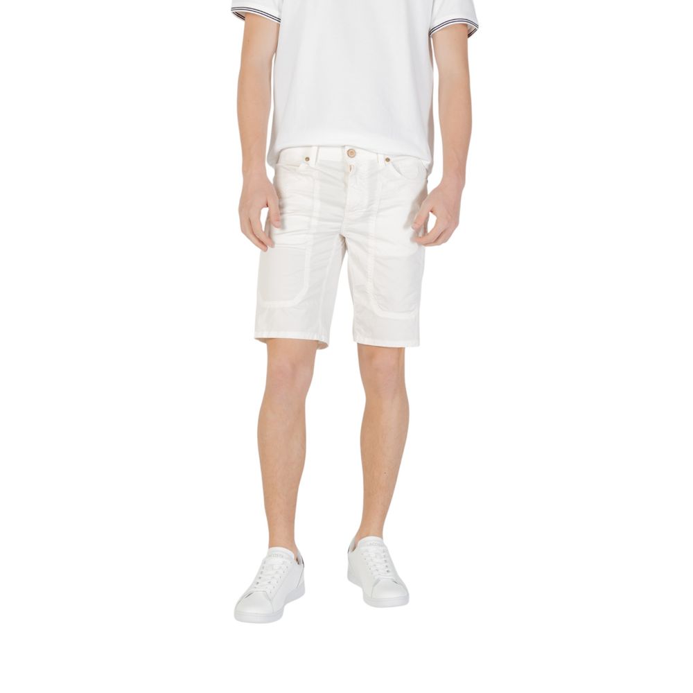 Jeckerson White Cotton Bermuda Shorts Jeckerson