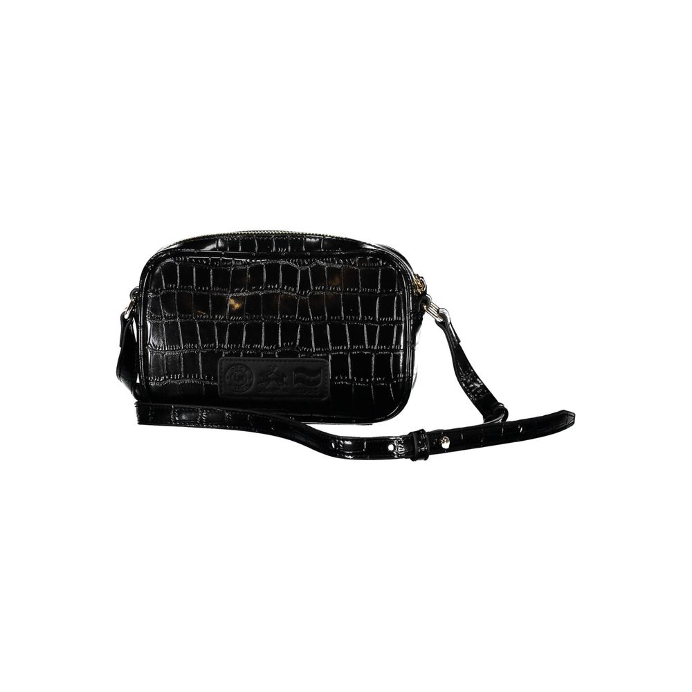 La Martina Black Polyurethane Women Shoulder Bag