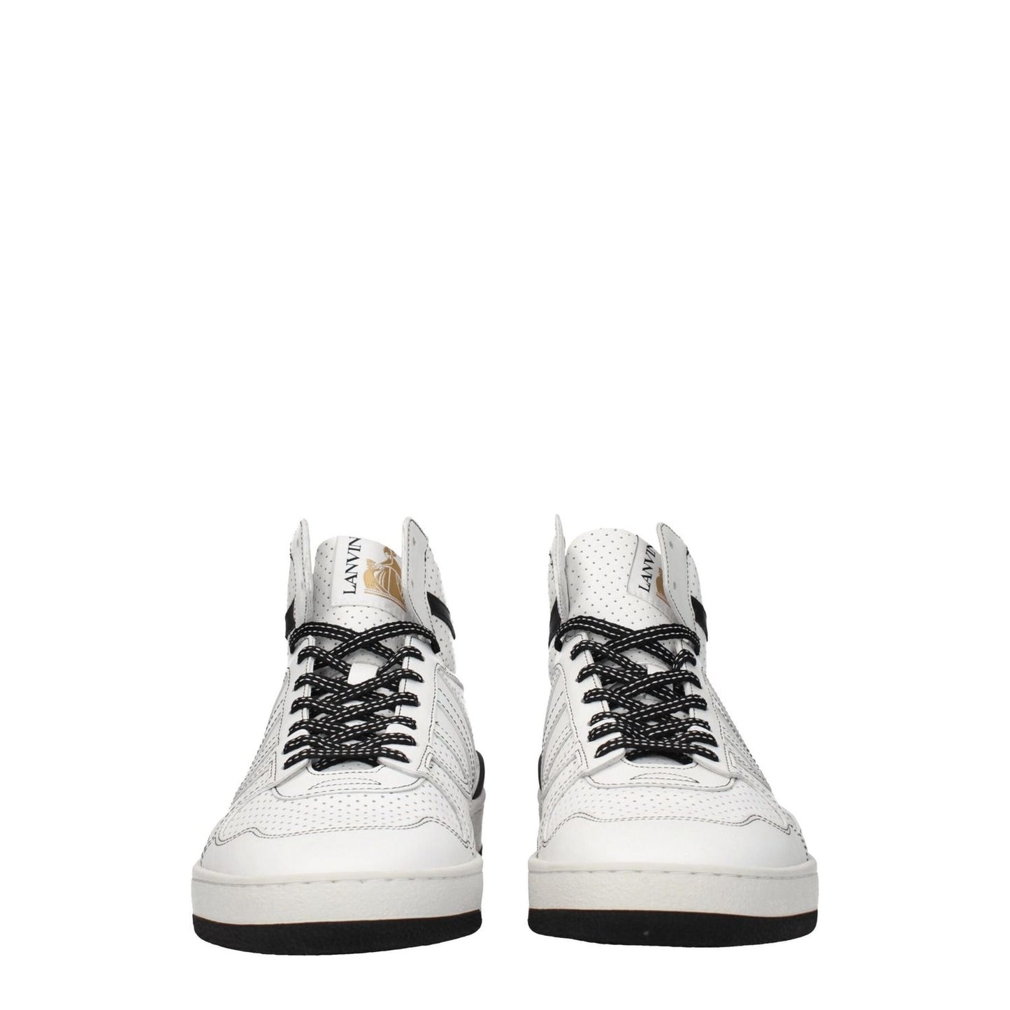 Lanvin White Leather High Top Sneakers Lanvin