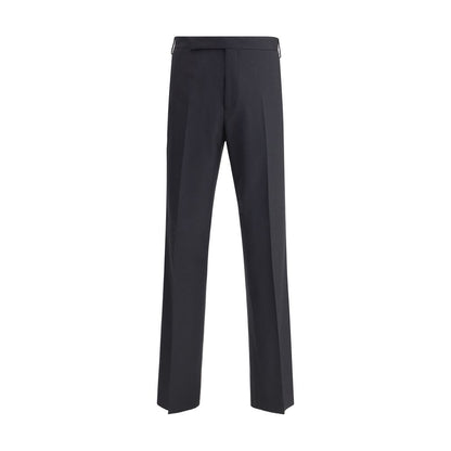 Lardini Black Viscose Casual Pants Lardini