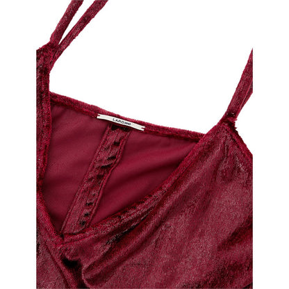 Lardini Bordeaux Polyester Cocktail Dress Lardini