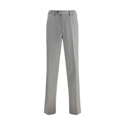 Lardini Gray Fleece Wool Chino Pants Lardini