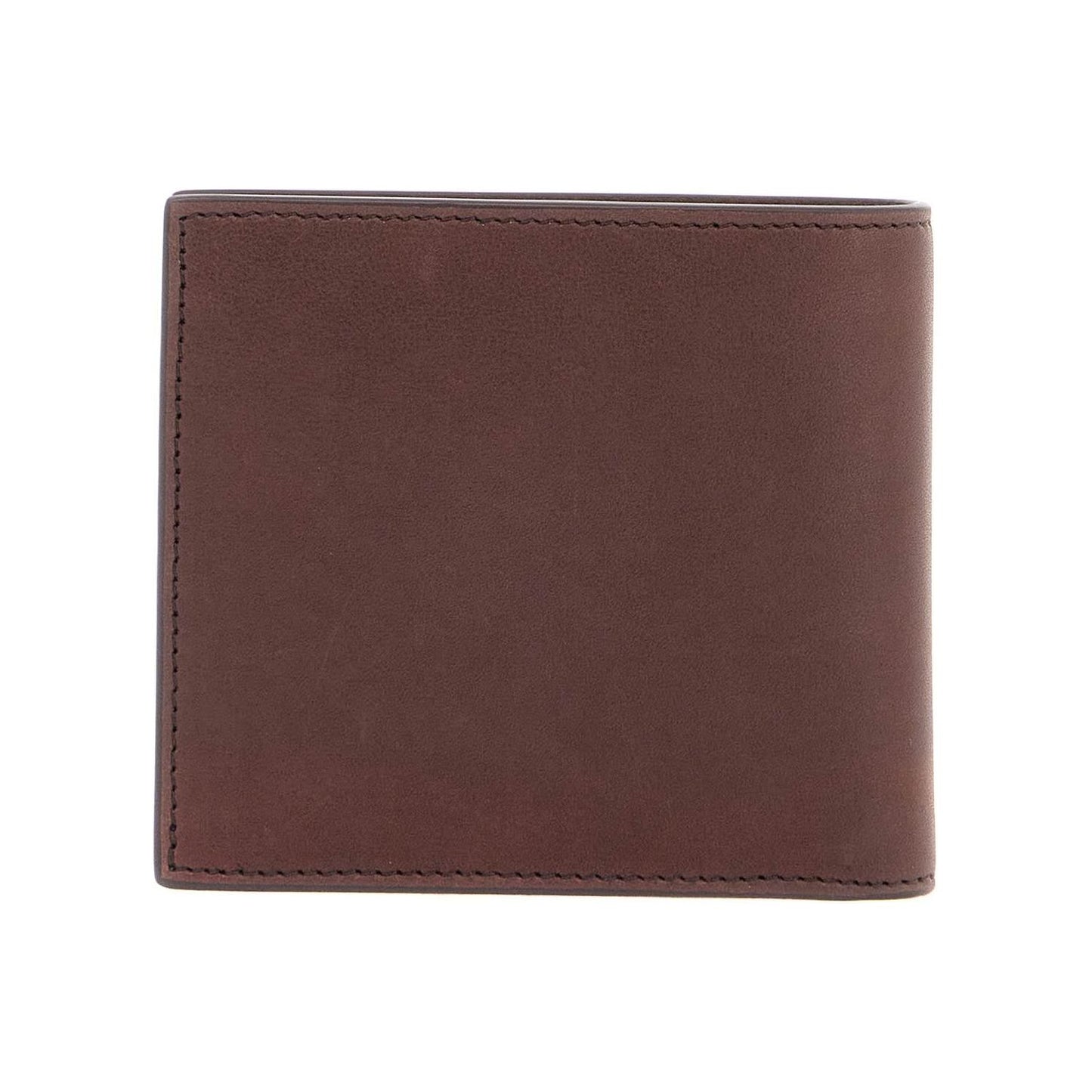 Thom Browne compact dark brown calfskin wallet with slots Small Leather Goods Thom Browne Dark Olive Green