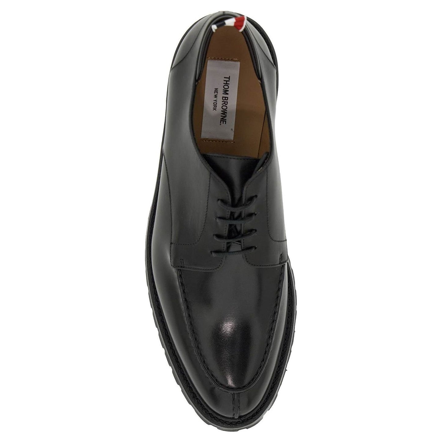 Thom Browne Derby Apron Stitch in pelle liscia Lace-ups Thom Browne Dark Slate Gray