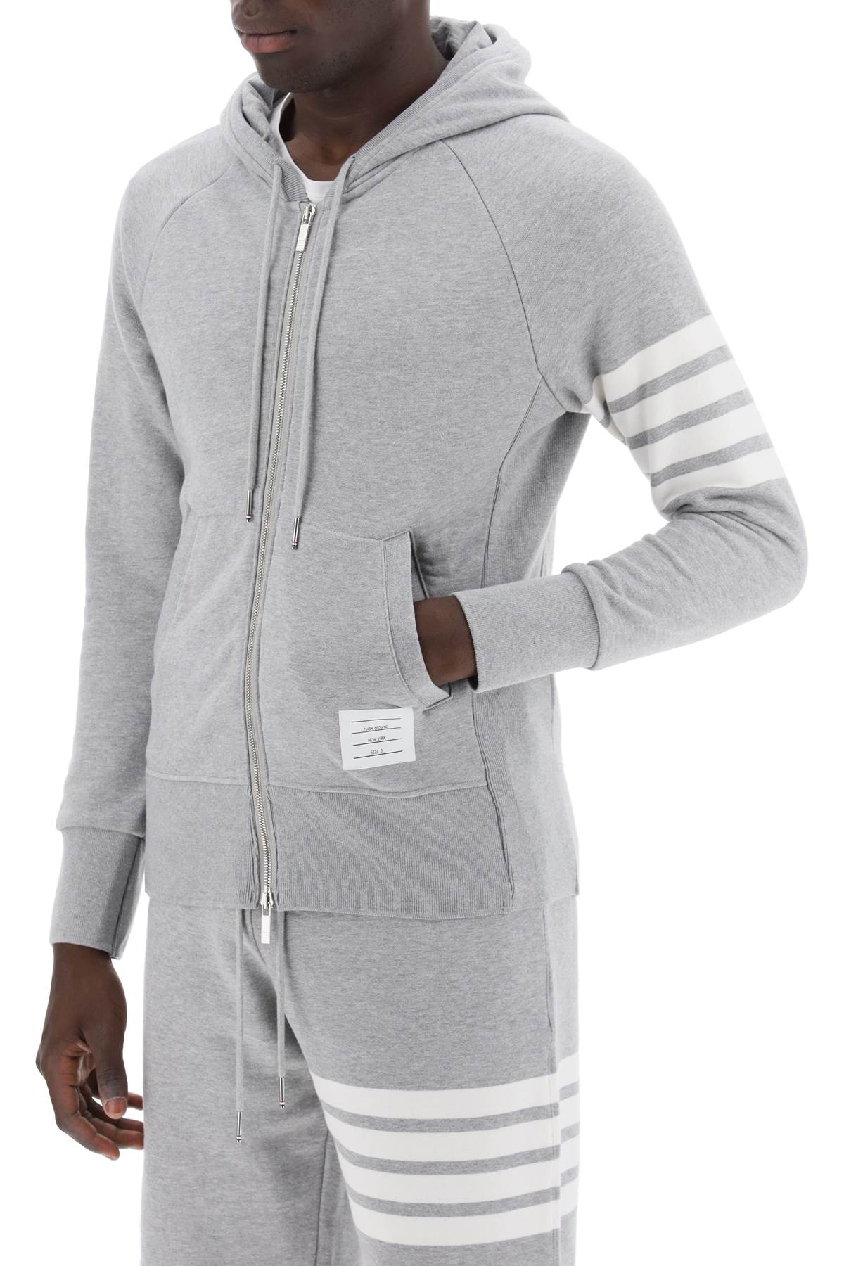 Thom Browne 4-bar zip-up hoodie Topwear Thom Browne