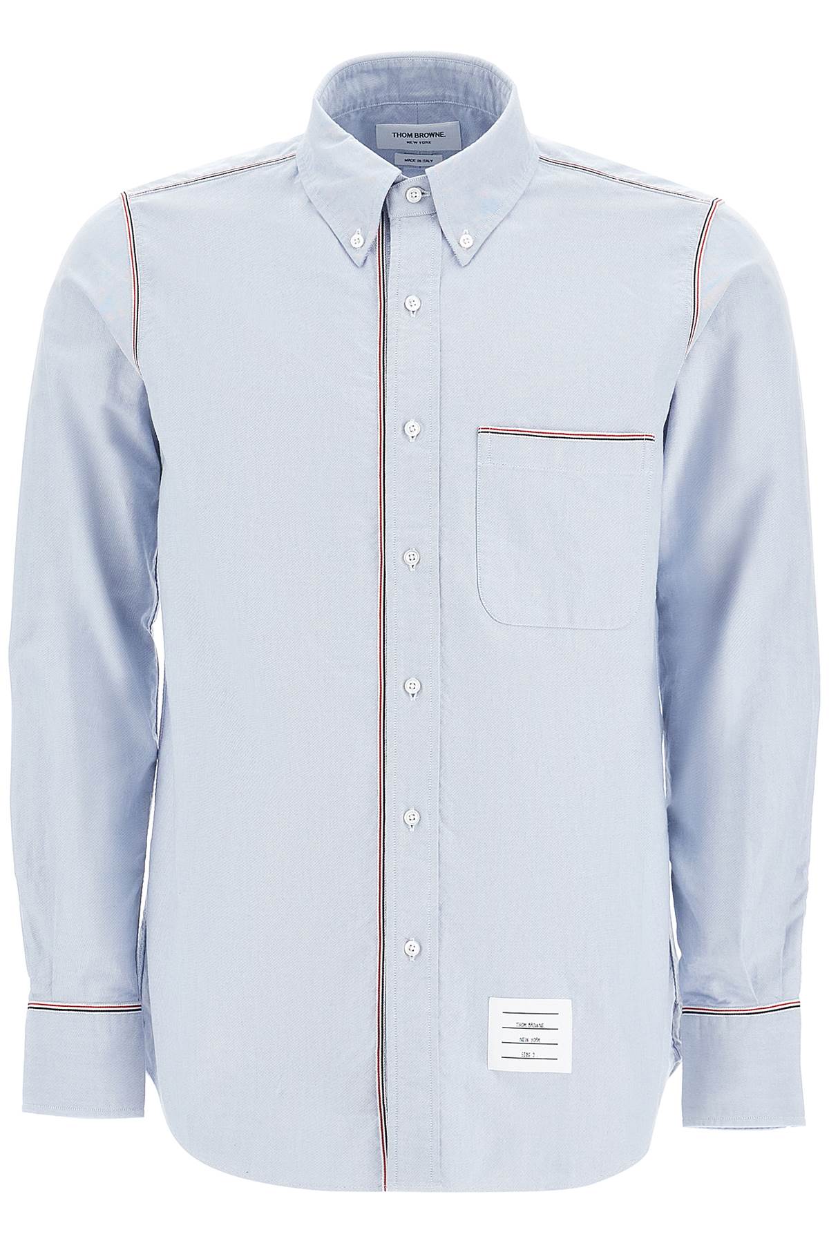 Thom Browne button-down shirt with gros-grain trim Shirts Thom Browne