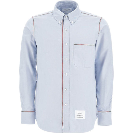 Thom Browne button-down shirt with gros-grain trim Shirts Thom Browne