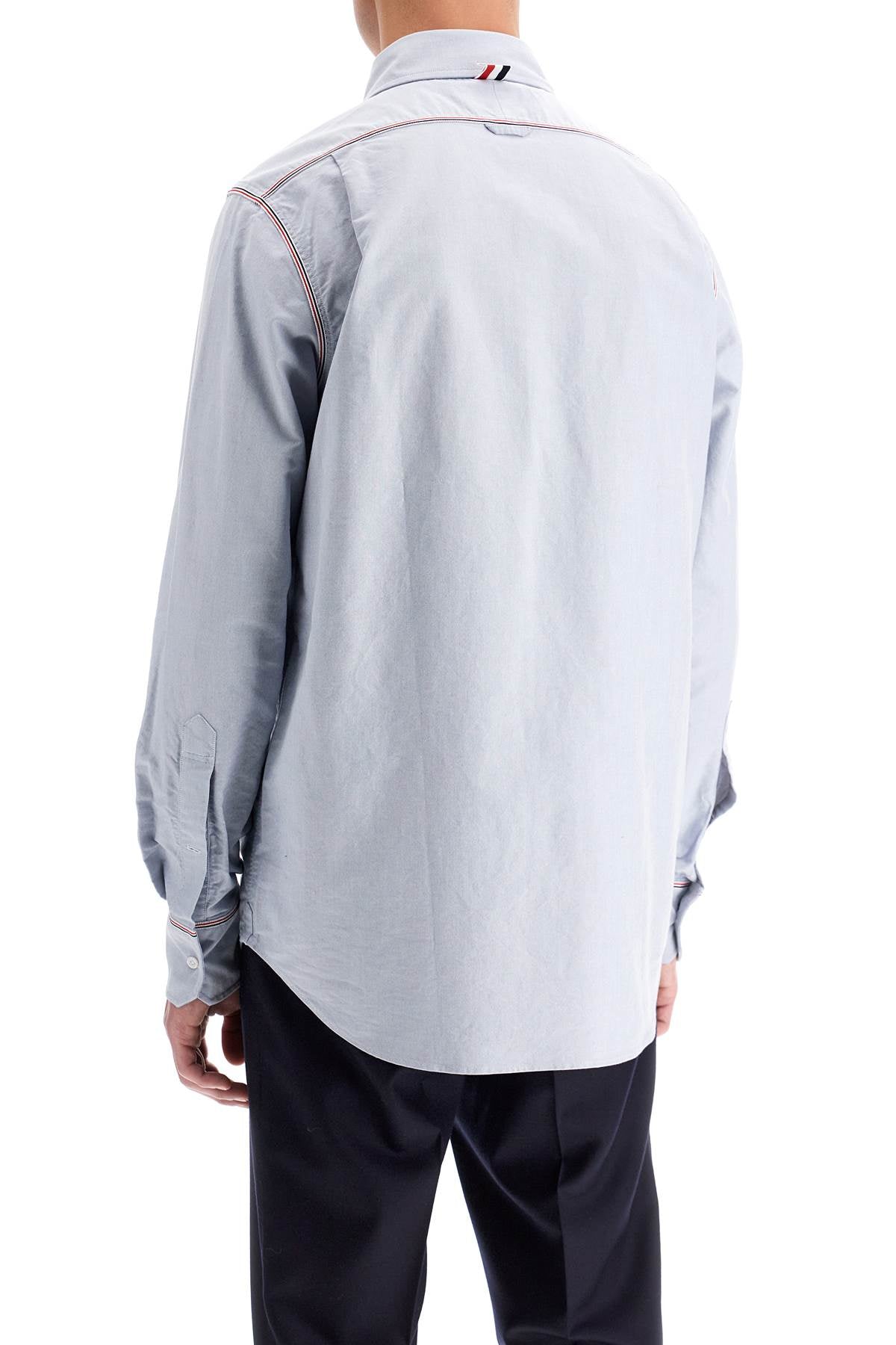 Thom Browne button-down shirt with gros-grain trim Shirts Thom Browne