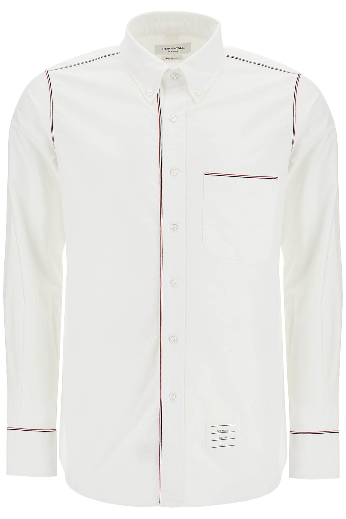 Thom Browne button-down shirt with gros-grain trim Shirts Thom Browne