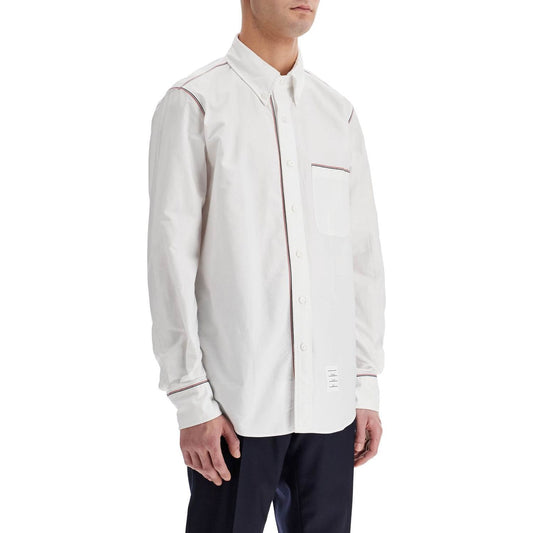 Thom Browne button-down shirt with gros-grain trim Shirts Thom Browne