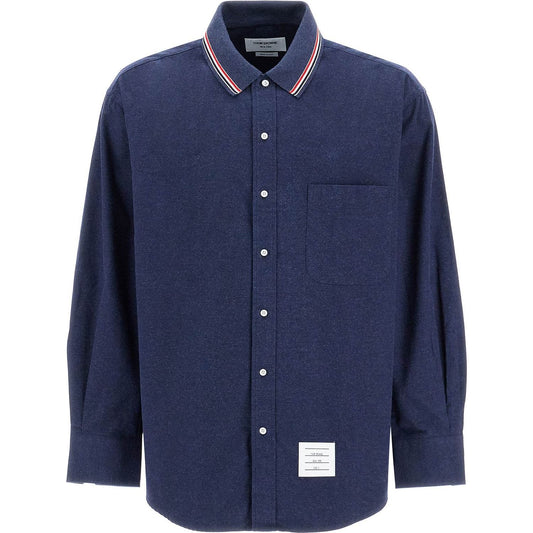 Thom Browne 'oversized flannel Shirts Thom Browne Dark Slate Gray