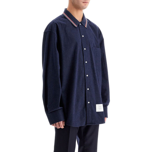 Thom Browne 'oversized flannel Shirts Thom Browne Dark Slate Gray