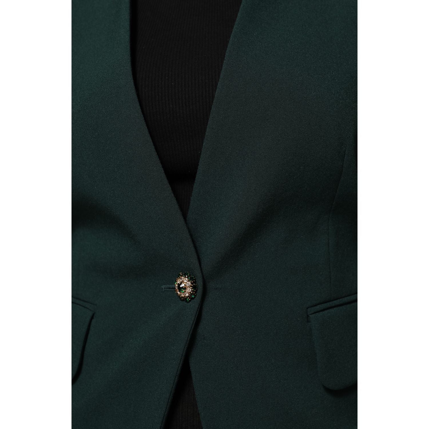 Maison Margiela Green Single Breasted One Button Coat Jacket