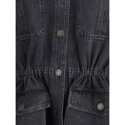 Marant Etoile Gray Cotton Denim Jacket