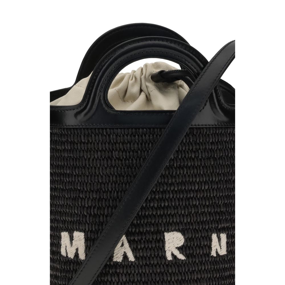 Marni Black Cotton Backet Bag