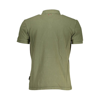 Napapijri Green Cotton Men Polo Shirt
