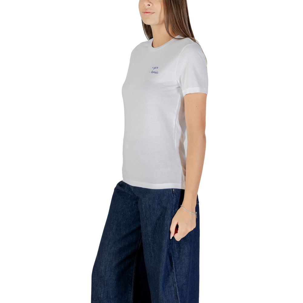 Only Bicolor Cotton T-Shirt Only