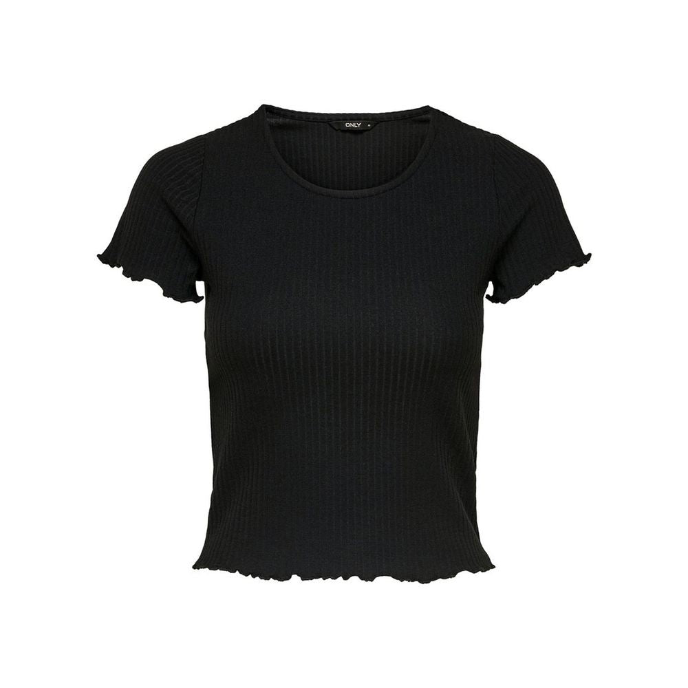 Only Black Polyester T-Shirt Only