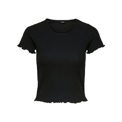 Only Black Polyester T-Shirt Only
