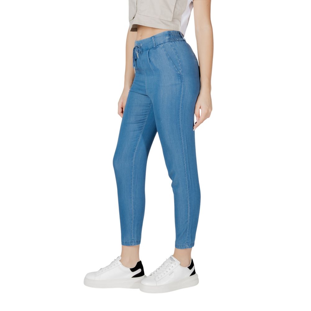 Only Blue Lyocell Casual Pants Only