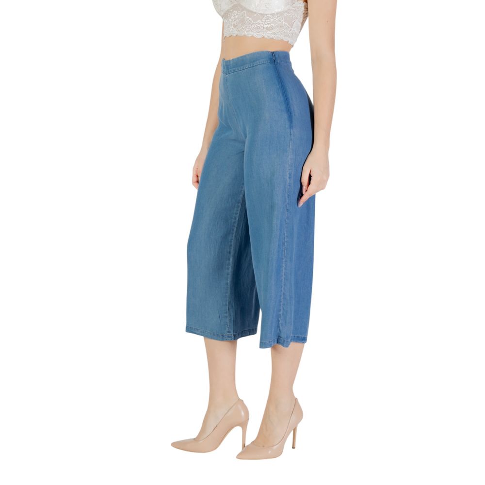 Only Blue Lyocell Cropped Pants Only