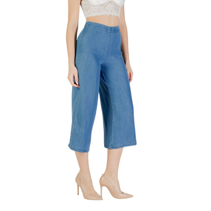 Only Blue Lyocell Cropped Pants Only