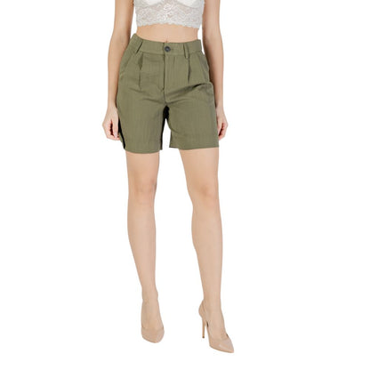 Only Green Viscose Bermuda Shorts Only