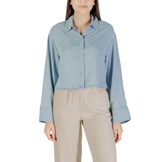Only Light Blue Lyocell Blouse Only