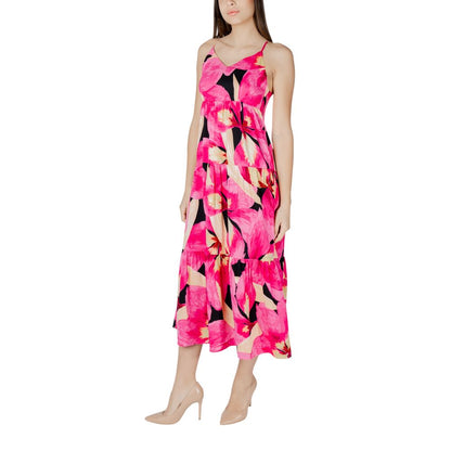Only Multicolor Viscose Long Dress Only