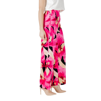 Only Pink Viscose Casual Pants Only