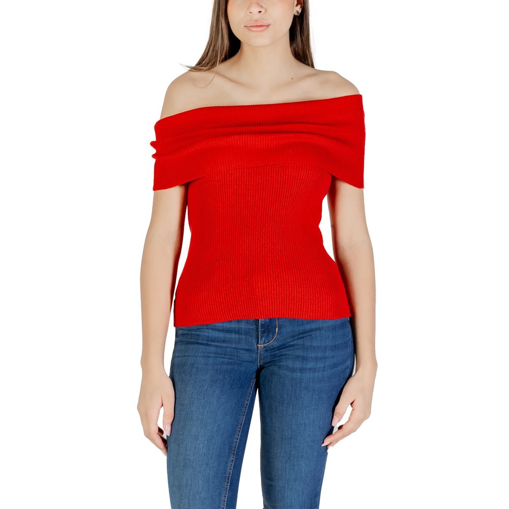 Only Red Polyester T-Shirt Only