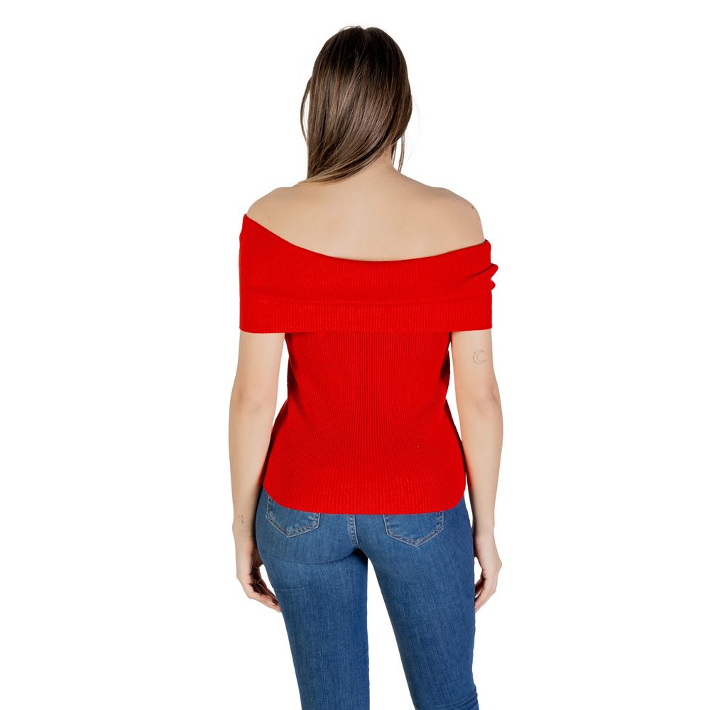 Only Red Polyester T-Shirt Only