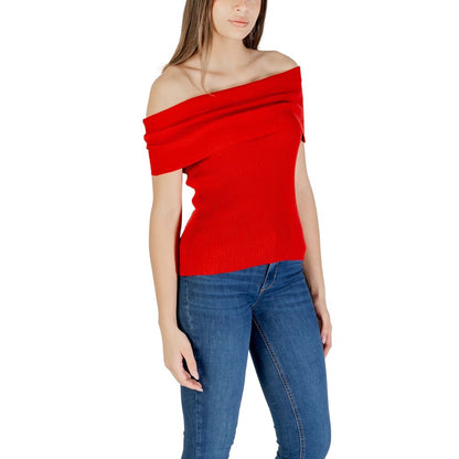 Only Red Polyester T-Shirt Only
