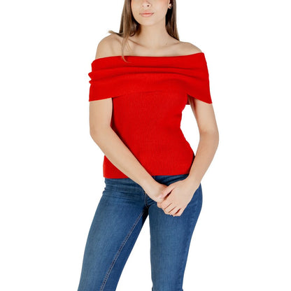 Only Red Polyester T-Shirt Only