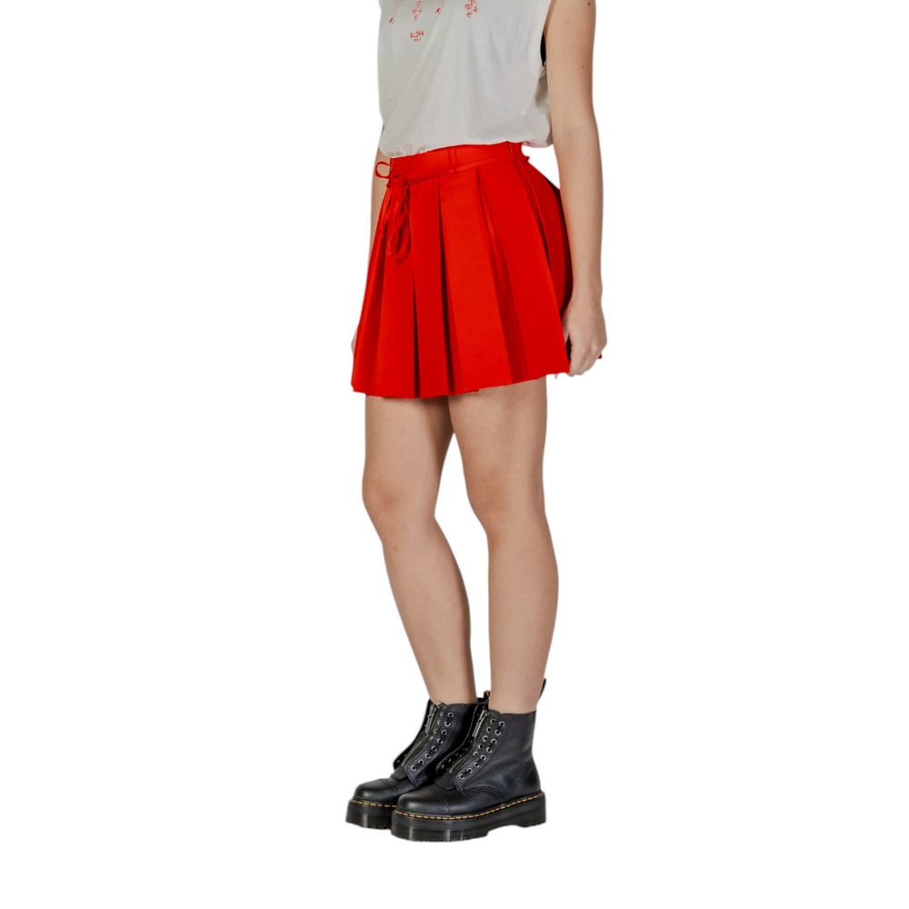 Only Red Recycled Polyester Mini Skirt Only