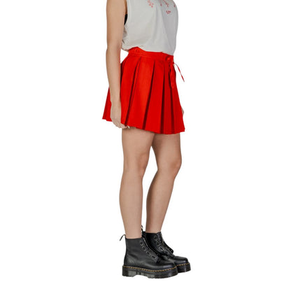 Only Red Recycled Polyester Mini Skirt Only
