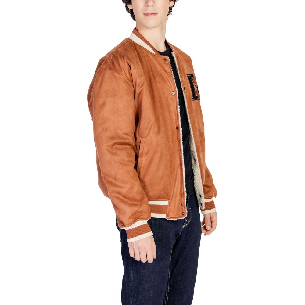 Only & Sons Brown Polyester Bomber Only & Sons