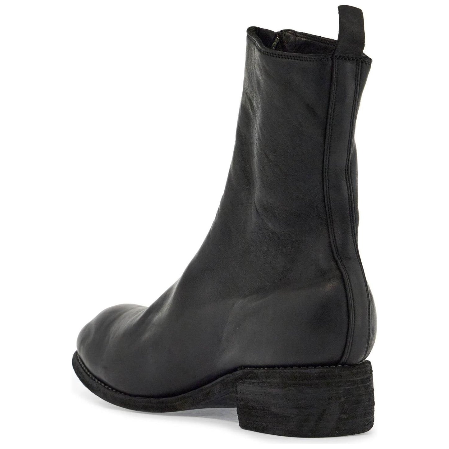 Guidi black horse and calf leather boots with side zip Boots Guidi