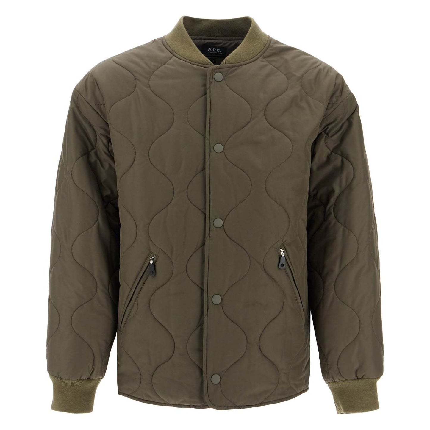 A.P.C. ine\n\nquilted flo Vests A.P.C. Dark Olive Green