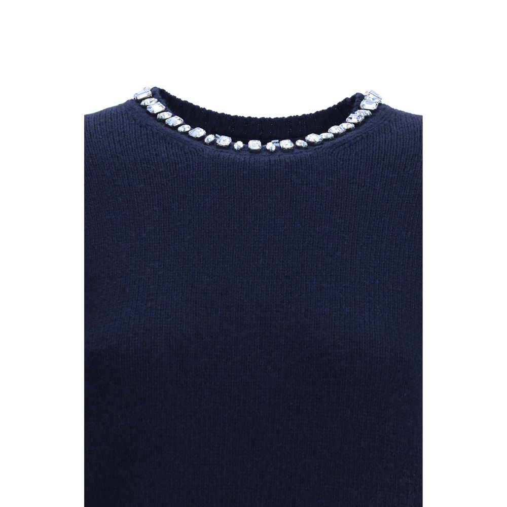 Prada Blue Fleece Wool Sweatshirt 1728,72470364320,Blue,Clothing,IT46 | S,IT48 | M,IT50 | L,Men,New with tags,Prada,Sweaters - Clothing,Sweatshirts - Sweaters - Clothing